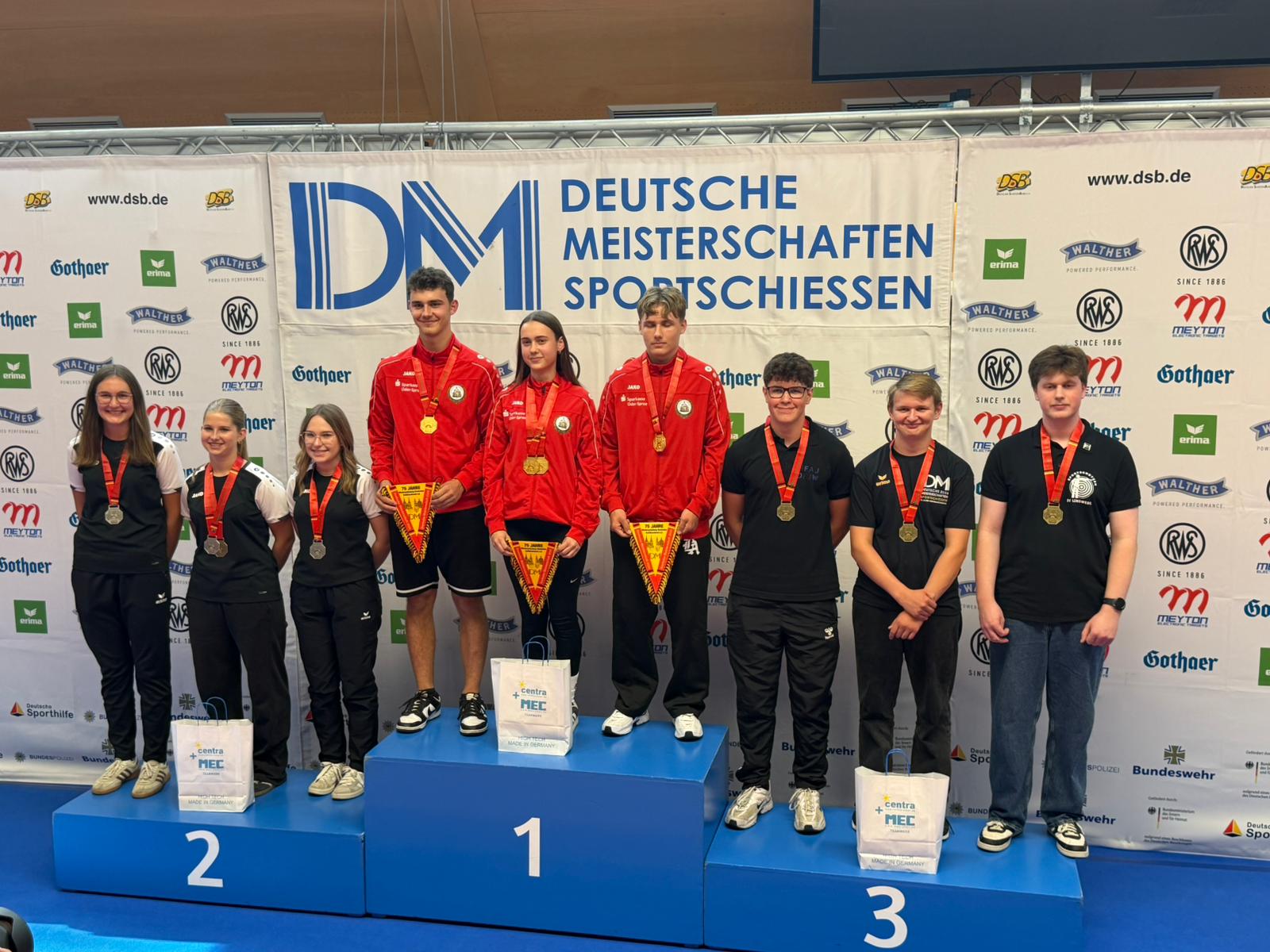 Siegerehrung Luftpistole Jugend Mannschaft, SV Vorwalsrode mit Bronzemedaille bei der Deutschen Meisterschaft 2026